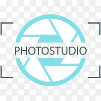 淡蓝色的摄影工作室标志-空若网 淡蓝色的摄影工作室标志-空若网