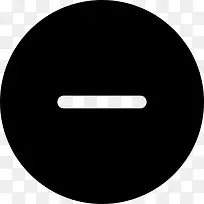 减去黑色圆形按钮图标-空若网 减去黑色圆形按钮图标-空若网