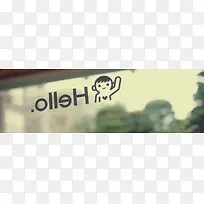 玻璃投影手绘海报背景-空若网 玻璃投影手绘海报背景-空若网