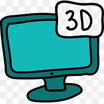 简笔画电脑-空若网 简笔画电脑-空若网