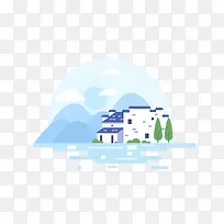 扁平化江南水乡-空若网 扁平化江南水乡-空若网