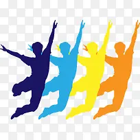 飞舞的人矢量-空若网 飞舞的人矢量-空若网