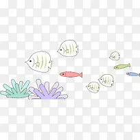 卡通鱼群-空若网 卡通鱼群-空若网