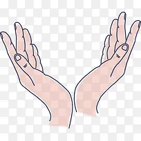 手绘手势-空若网 手绘手势-空若网