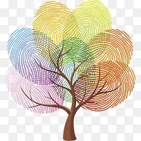 彩色指纹树-空若网 彩色指纹树-空若网