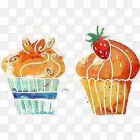 手绘水彩点心-空若网 手绘水彩点心-空若网