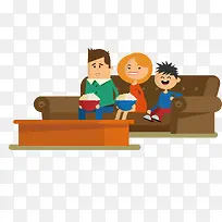 一家人看电视-空若网 一家人看电视-空若网