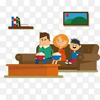 一家人看电视-空若网 一家人看电视-空若网