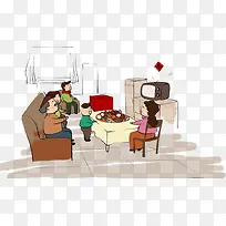 看电视春节团结家庭回家-空若网 看电视春节团结家庭回家-空若网