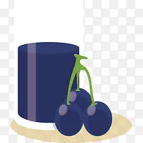 蓝莓杯子矢量图-空若网 蓝莓杯子矢量图-空若网