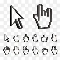 鼠标手指箭头设计-空若网 鼠标手指箭头设计-空若网