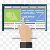 矢量手指电脑-空若网 矢量手指电脑-空若网