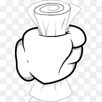 矢量卡通手绘拿着纸的手-空若网 矢量卡通手绘拿着纸的手-空若网