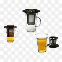 带滤网过滤式耐热玻璃茶杯-空若网 带滤网过滤式耐热玻璃茶杯-空若网