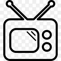 电视的轮廓图标-空若网 电视的轮廓图标-空若网