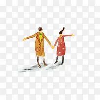 彩色铅笔画情侣-空若网 彩色铅笔画情侣-空若网