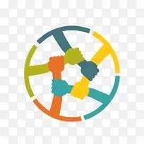 扁平化团结图案-空若网 扁平化团结图案-空若网