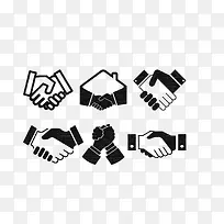 握手矢量素材-空若网 握手矢量素材-空若网