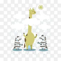 矢量长颈鹿和斑马-空若网 矢量长颈鹿和斑马-空若网