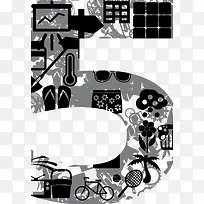 创意数字5-空若网 创意数字5-空若网