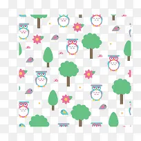 背景罗莎猫头鹰矢量森林-空若网 背景罗莎猫头鹰矢量森林-空若网