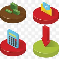 矢量立体红色箭头-空若网 矢量立体红色箭头-空若网