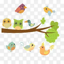 树枝上的鸟群-空若网 树枝上的鸟群-空若网