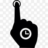 把一根手指,等待图标-空若网 把一根手指,等待图标-空若网