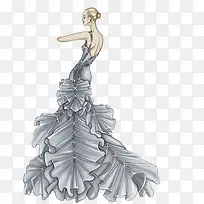 艺术女士服装设计草稿-空若网 艺术女士服装设计草稿-空若网