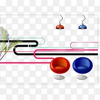创意设计家居椅子吊灯素材-空若网 创意设计家居椅子吊灯素材-空若网