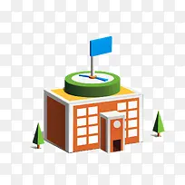 卡通学校模型-空若网 卡通学校模型-空若网