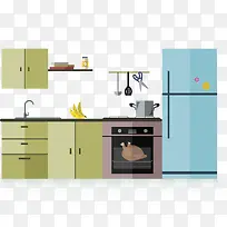 扁平化一体式厨房-空若网 扁平化一体式厨房-空若网