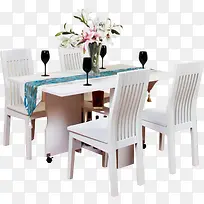摄影效果厨房室内白色的桌椅-空若网 摄影效果厨房室内白色的桌椅-空若网