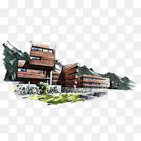 建筑手绘装饰-空若网 建筑手绘装饰-空若网