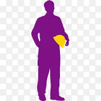 拿安全帽的工人-空若网 拿安全帽的工人-空若网