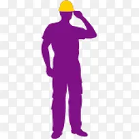 戴安全帽的施工人员-空若网 戴安全帽的施工人员-空若网