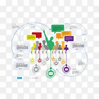 矢量人物剪影信息图-空若网 矢量人物剪影信息图-空若网