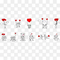 矢量爱情婚礼小人-空若网 矢量爱情婚礼小人-空若网