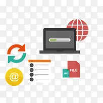 扁平化ppt素材-空若网 扁平化ppt素材-空若网