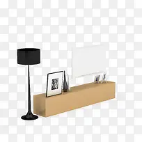 黑色台灯米色时尚茶几电视柜-空若网 黑色台灯米色时尚茶几电视柜-空若网