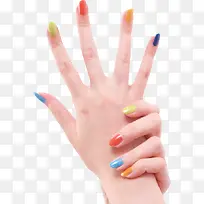 涂彩色指甲油的手-空若网 涂彩色指甲油的手-空若网