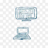 矢量线稿电脑素材-空若网 矢量线稿电脑素材-空若网