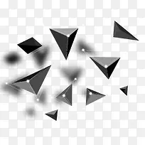 立体炫酷科技黑色三角形-空若网 立体炫酷科技黑色三角形-空若网