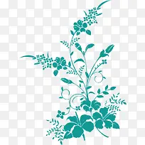 绿色花草花纹-空若网 绿色花草花纹-空若网