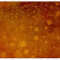 棕黄色花朵背景-空若网 棕黄色花朵背景-空若网