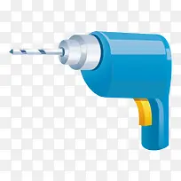 蓝色电钻矢量素材-空若网 蓝色电钻矢量素材-空若网