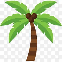 绿色扁平化清新椰树-空若网 绿色扁平化清新椰树-空若网
