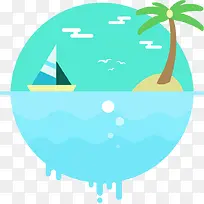 扁平化海岛矢量-空若网 扁平化海岛矢量-空若网