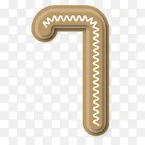 棕色圆润数字7-空若网 棕色圆润数字7-空若网