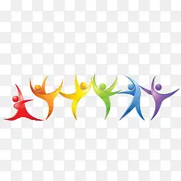 彩色小人素材-空若网 彩色小人素材-空若网